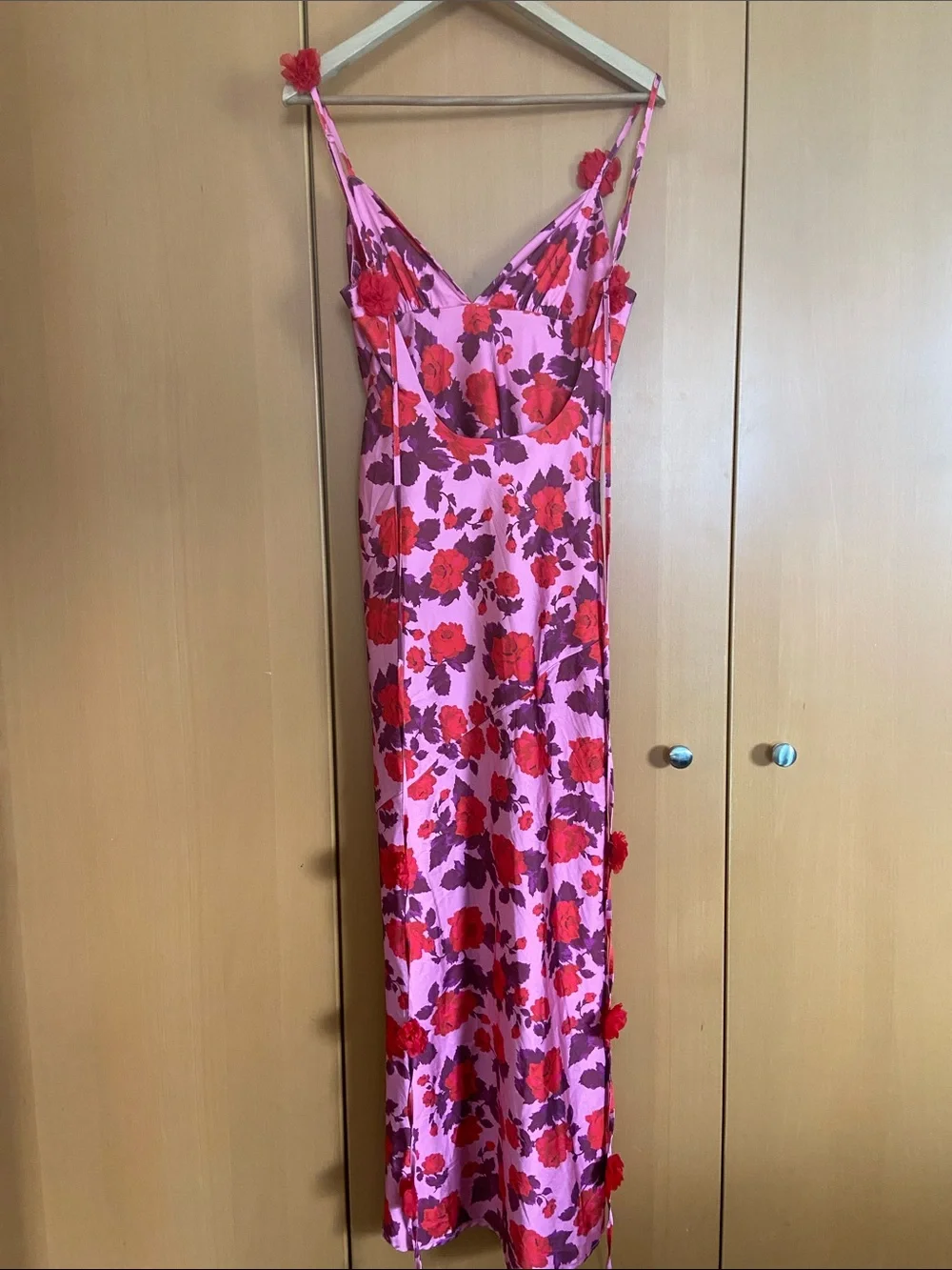 For Love & Lemons Huda Maxi Dress Pink Floral Size XS